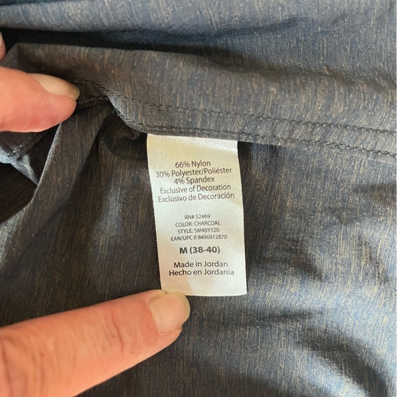 Swiss Tech Mens Charcoal L/S Button Shirt M 38-40 Style# SM48Y120 - Picture 12 of 13